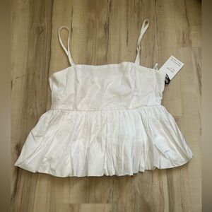 nwt white peplum tank top